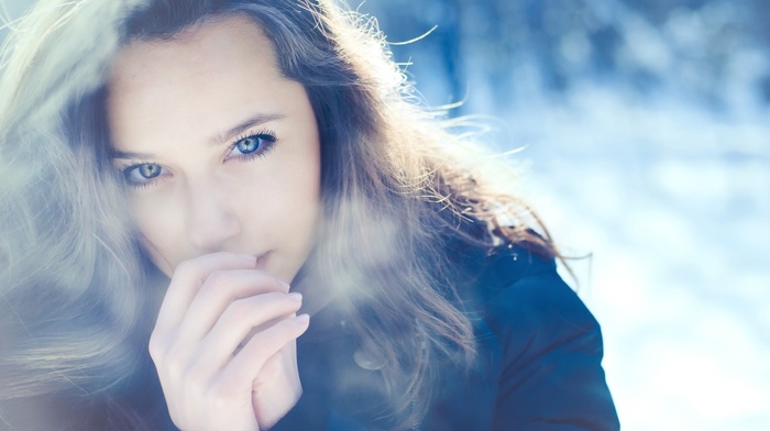 face, blue eyes, girl, long hair