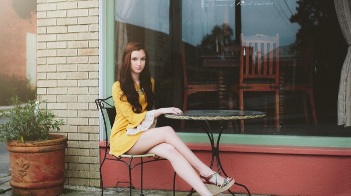 dress, redhead, girl