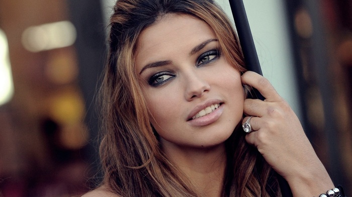 Adriana Lima, model, sight, girls, smiling