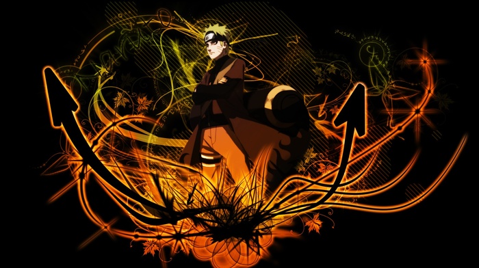 Uzumaki Naruto, Naruto Shippuuden, vector art, arrows