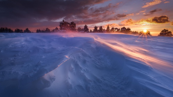 nature, snow