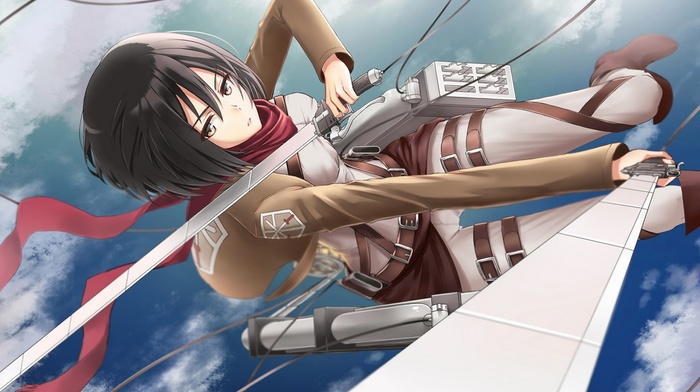 anime girls, anime, Mikasa Ackerman, Shingeki no Kyojin