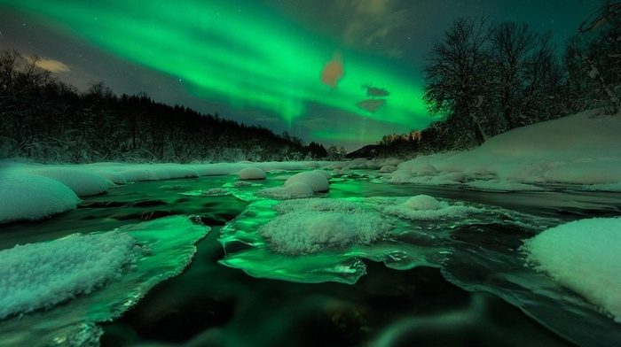 aurorae, sky, nature