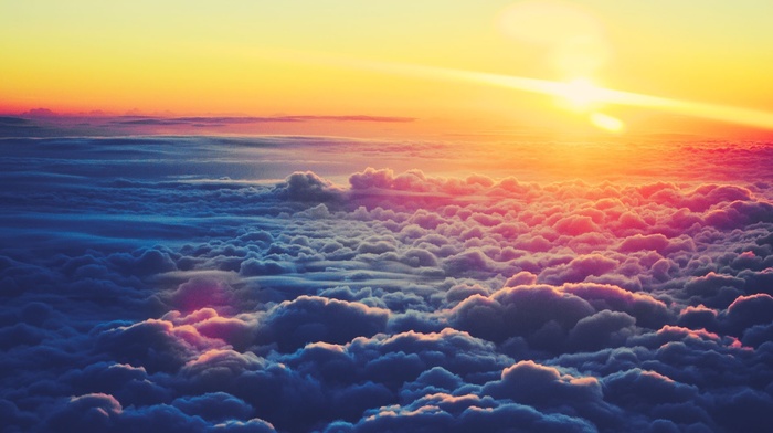 sunrise, nature, sky, sunlight, clouds