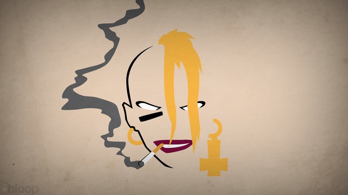 DC Comics, anime, Tank Girl, Blo0p, minimalism