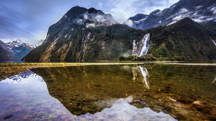 mountain, landscape, lake