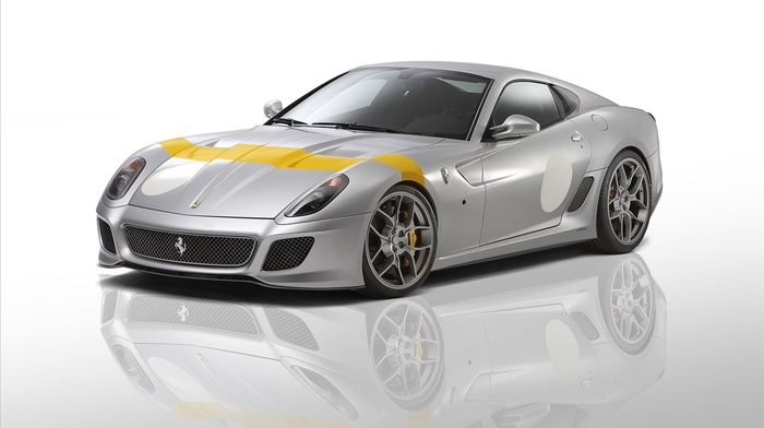 sportcar, Ferrari, background, reflection, cars, white