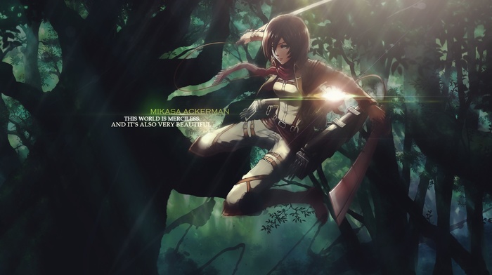 anime girls, Mikasa Ackerman, anime, Shingeki no Kyojin