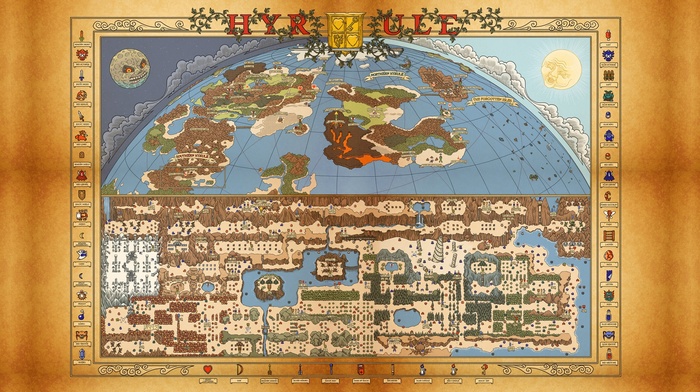 video games, map, The Legend of Zelda