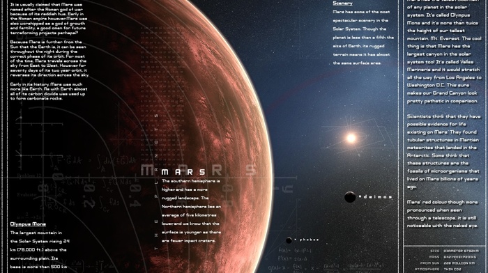 Mars, planet, infographics