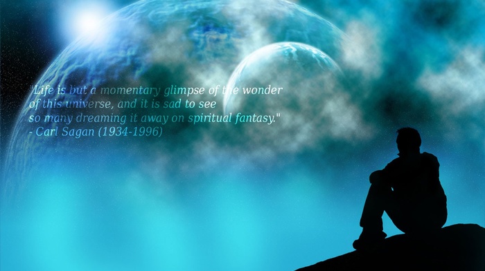 quote, Carl Sagan, planet, silhouette