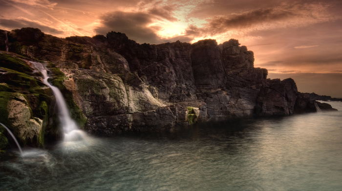 water, rocks, nature