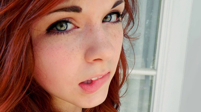 closeup, redhead