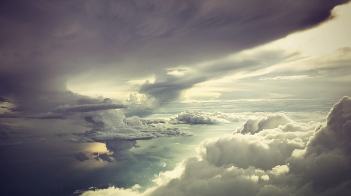sea, clouds, sky, nature