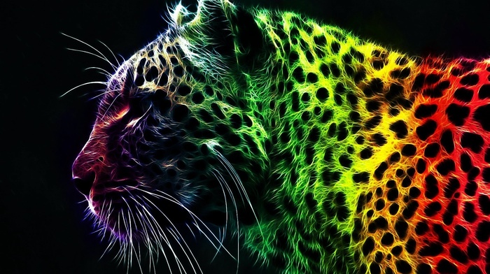 colorful, fractalius, leopard