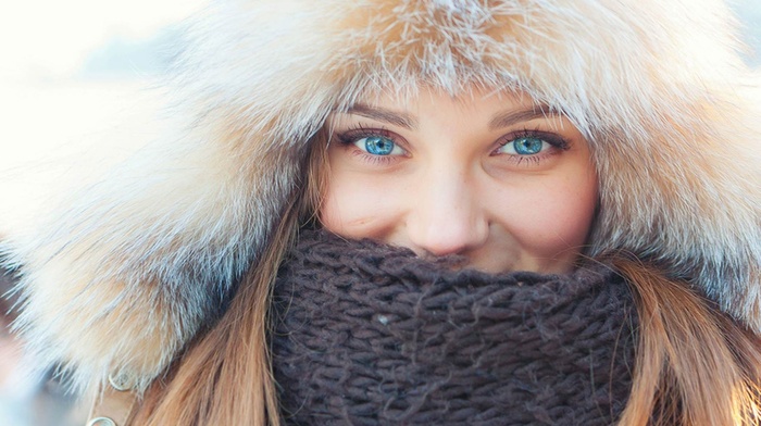 blue eyes, girl, blonde