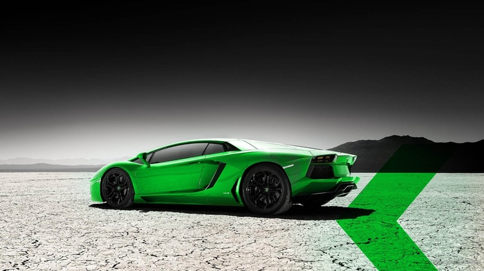 selective coloring, car, Lamborghini