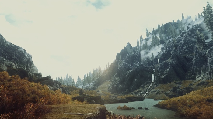 mountain, tundra, video games, the elder scrolls v skyrim