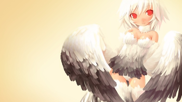 original characters, anime girls, wings