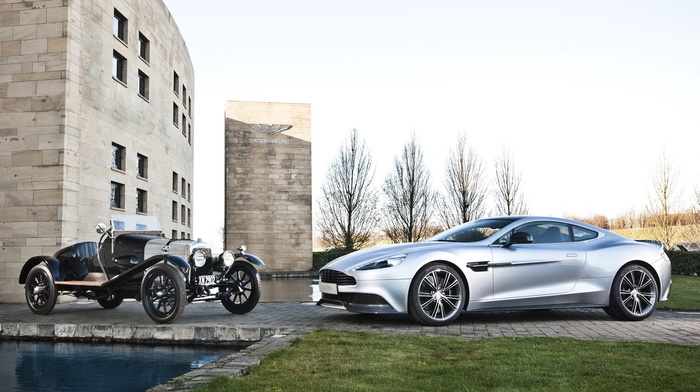 Aston Martin, retro, supercar, swimming pool, cars
