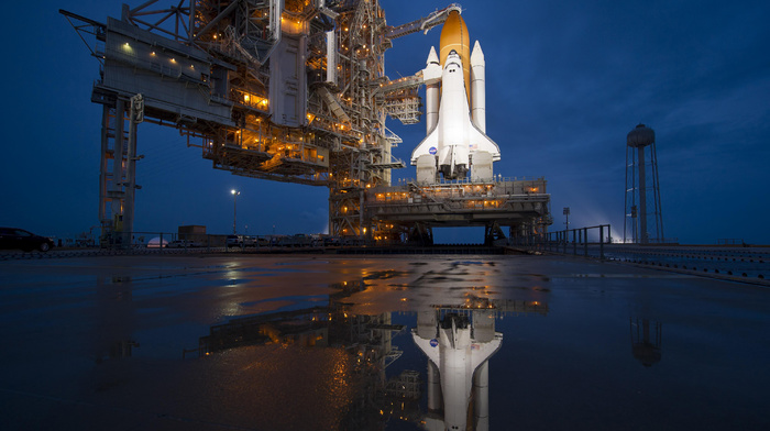 USA, water, reflection, aircraft, NASA