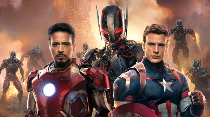 Ultron, Robert Downey Jr., Captain America, Tony Stark, Steve Rogers, Iron Man, chris evans, movies, Avengers Age of Ultron