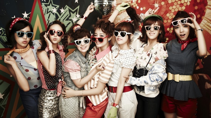 Korean, K, pop, T, ara, girl, glasses