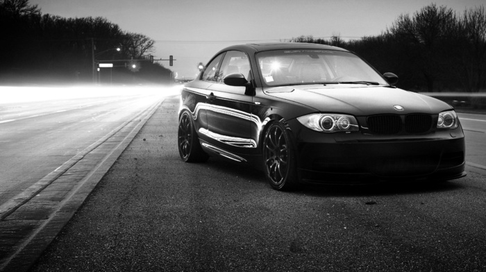 black, track, cars, road, BMW, white background