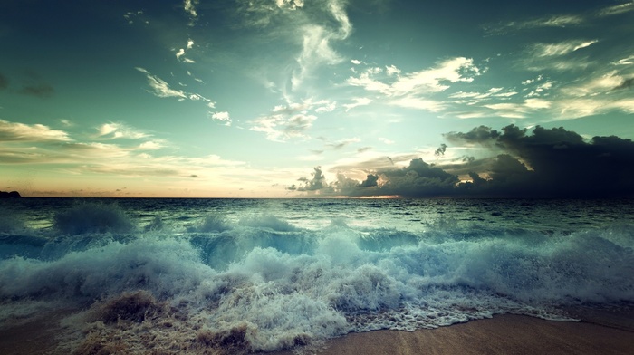sea, waves, nature
