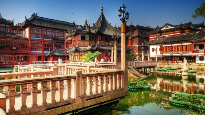 beauty, stunner, park, water, bridge