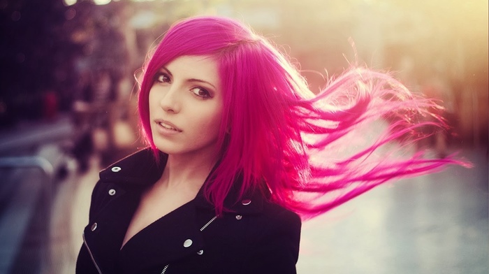 pink hair, Yasemin Arslan, girl