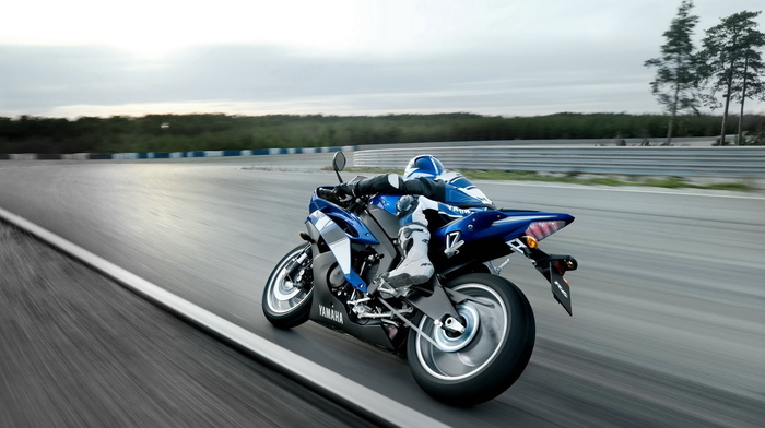 track, blue, motorcycles
