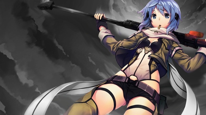 Asada Shino, anime girls, sword art online, anime