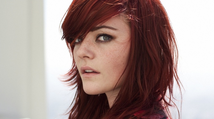 girl, Kayla Maree, redhead, face