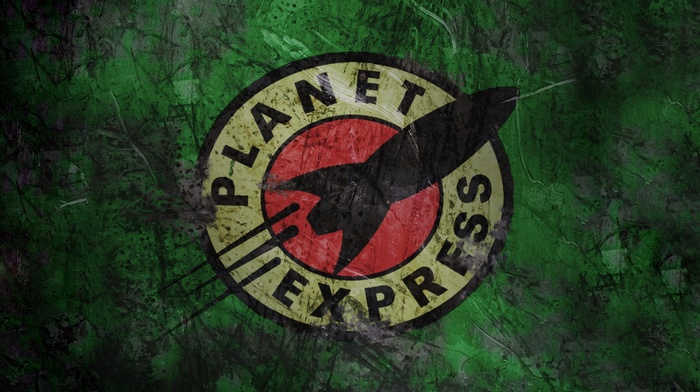 Futurama, fictional logo, fantasy art, planet express, logo