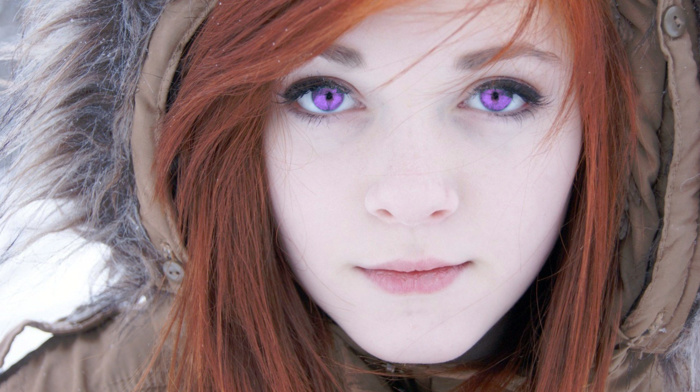 redhead, girl, Adobe Photoshop