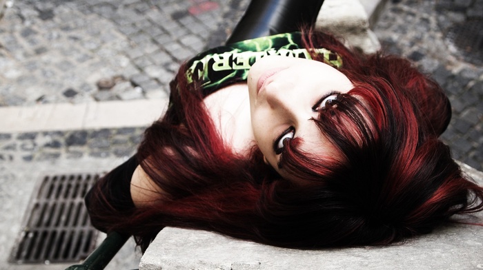 face, redhead, girl