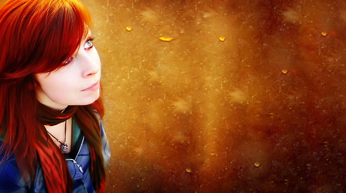 redhead, photo manipulation, girl