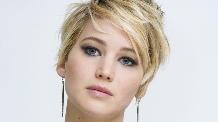 Jennifer Lawrence, actress, face, girl, green eyes
