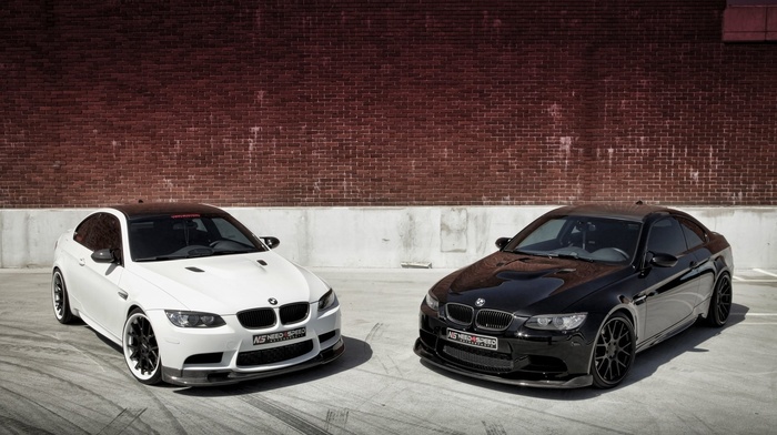 black, wall, white, background, tuning, cars, BMW