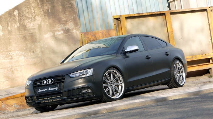 Audi, tuning, cars, black, supercar