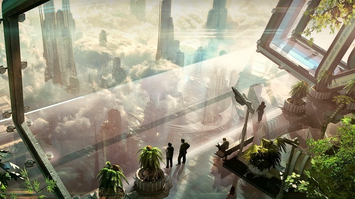 cityscape, futuristic