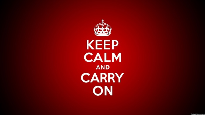 typography, red background, Keep Calm and...