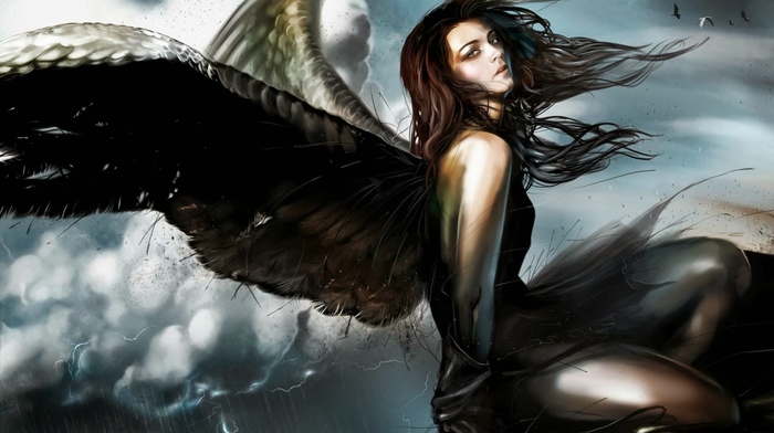 fantasy art, wings