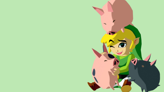 The Legend of Zelda, pigs, simple background