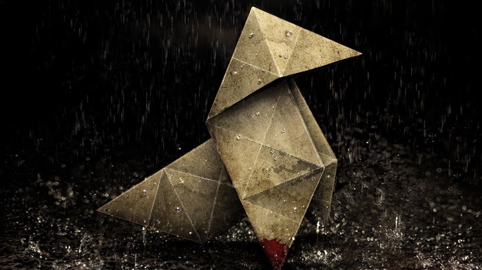 rain, origami, blood, heavy rain