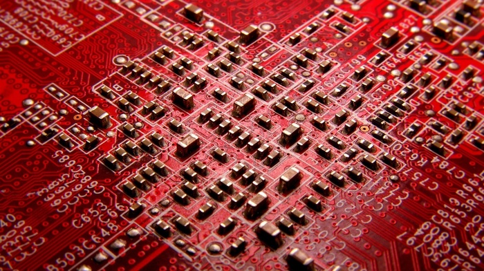 red, circuit boards, hardware, PCB