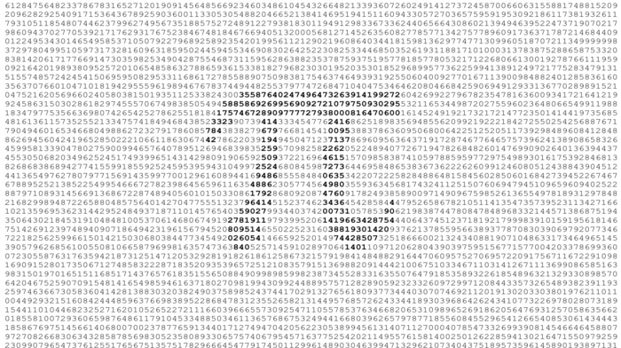 typography, numbers, pi