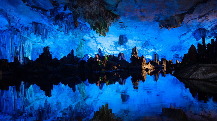 stunner, cave, China, beauty, reflection