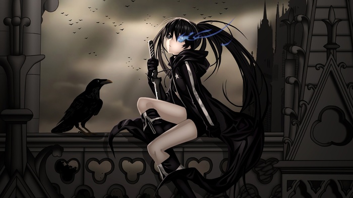 anime, anime girls, Strength Black Rock Shooter, Black Rock Shooter